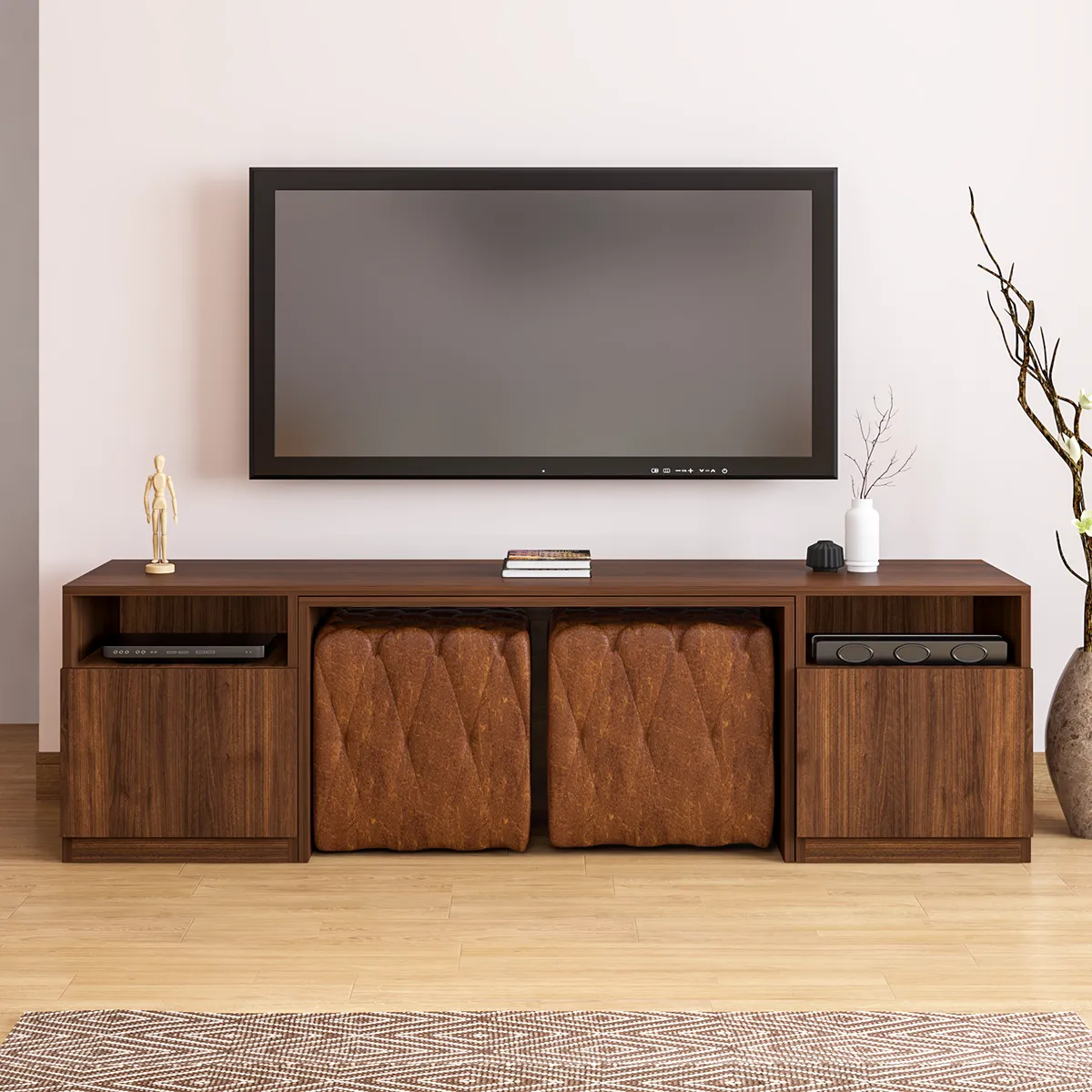 Pengu Tv unit with hidden coffee table